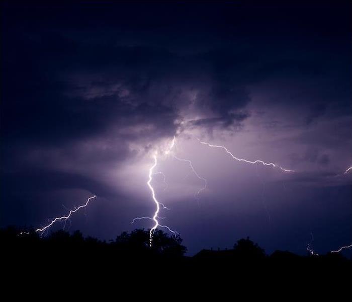 < img src =”lightning.jpg” alt = "multiple lightning strikes off in distance of dark purple night sky " >